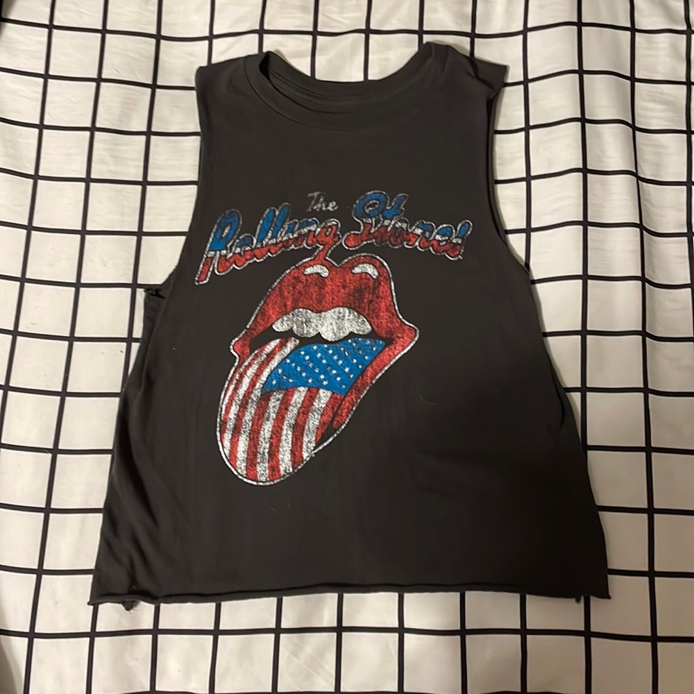 Rolling Stones gray tank top